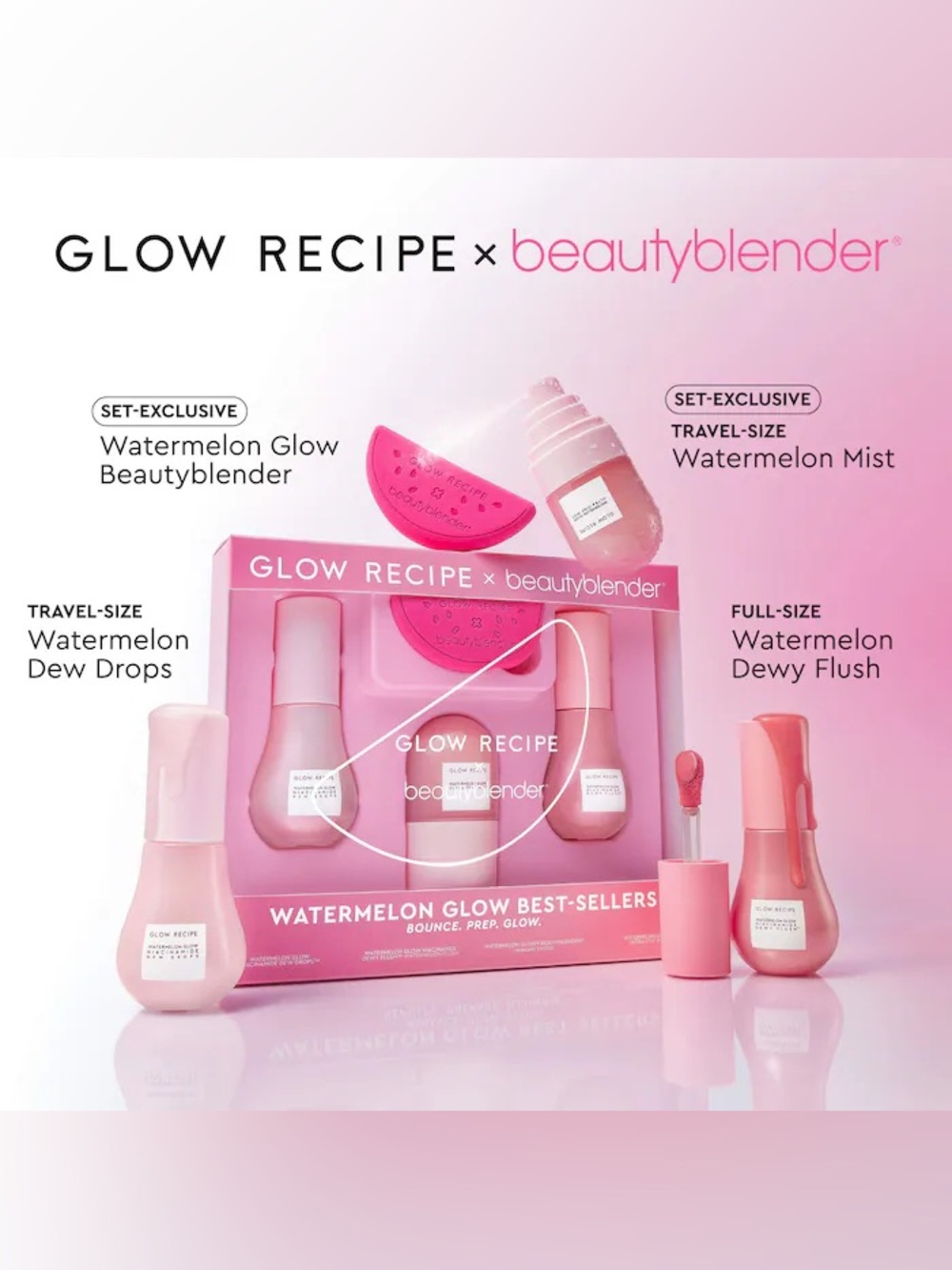 Glow Recipe X Beautyblender Watermelon Glow Bestsellers  (NEW) - Picture 2 of 3